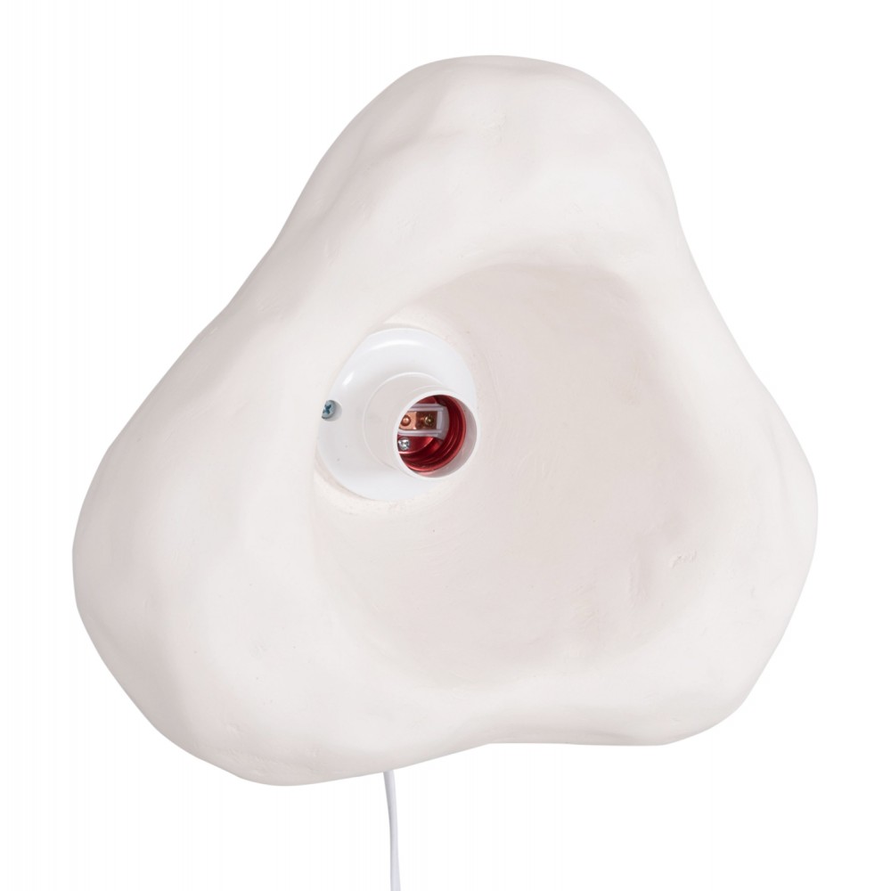 Επιτοίχιο φωτιστικό "LUXON" από τσιμέντο σε χρώμα λευκό 28x15x25