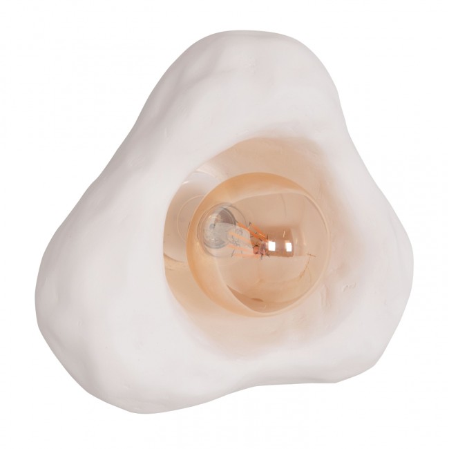 Επιτοίχιο φωτιστικό "LUXON" από τσιμέντο σε χρώμα λευκό 28x15x25