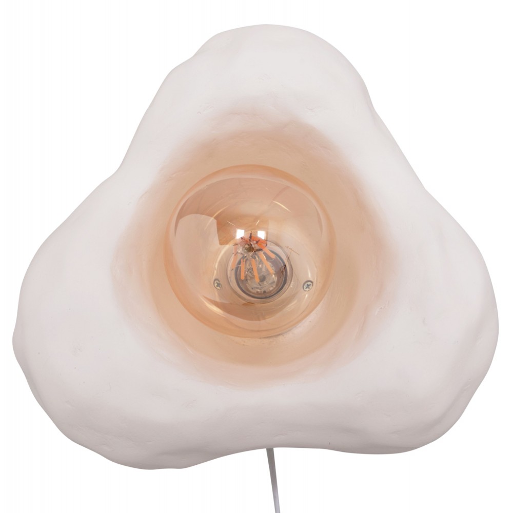 Επιτοίχιο φωτιστικό "LUXON" από τσιμέντο σε χρώμα λευκό 28x15x25