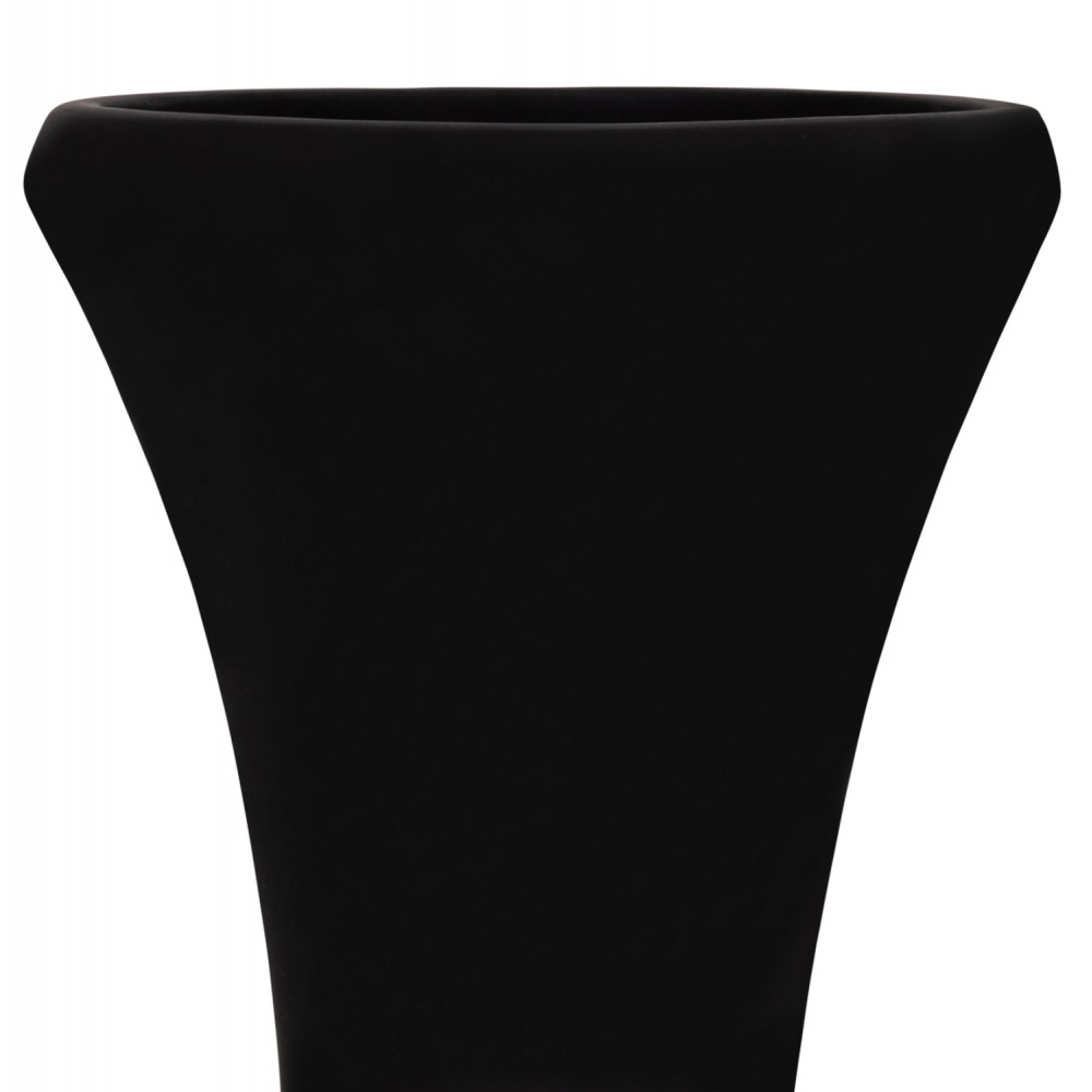 Διακοσμητικό βάζο δαπέδου "NEBULA" από τσιμέντο/ξύλο σε μαύρο χρώμα Φ45x115