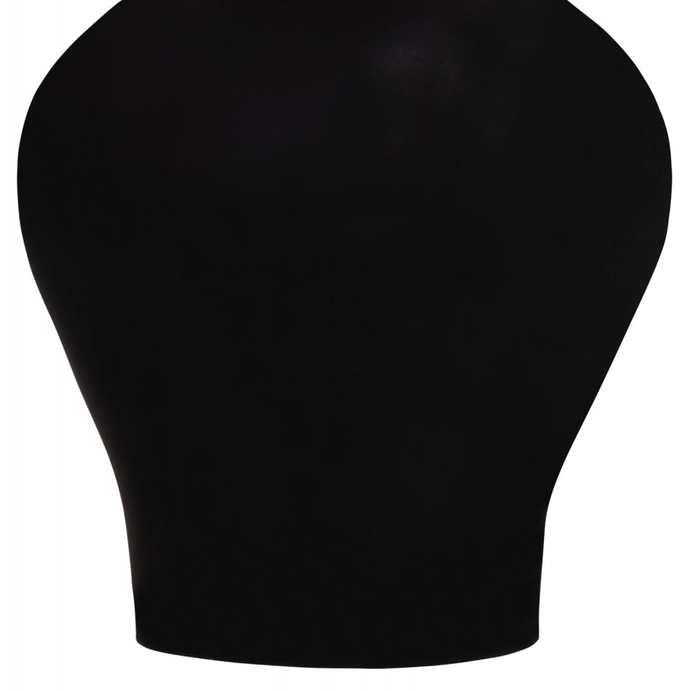 Διακοσμητικό βάζο δαπέδου "NEBULA" από τσιμέντο/ξύλο σε μαύρο χρώμα Φ45x115