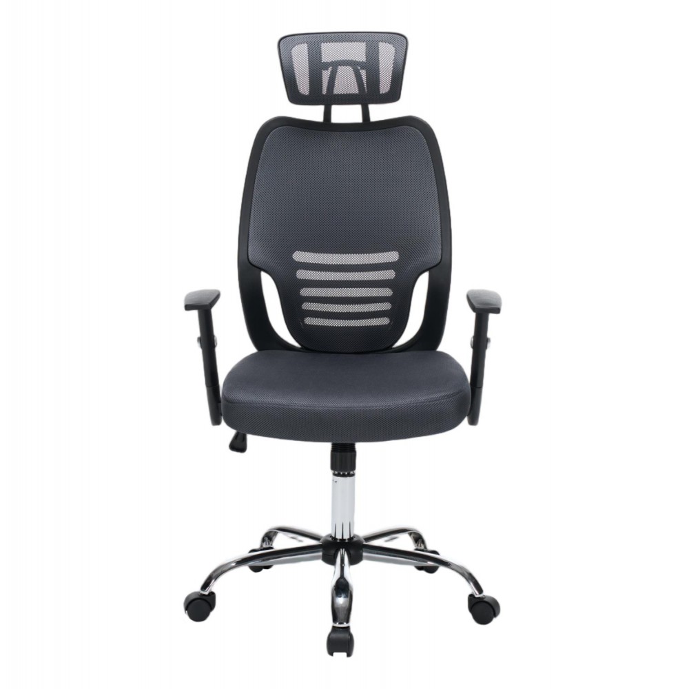 Kαρέκλα γραφείου "BRIEF" απο mesh ύφασμα σε χρώμα γκρι 63x64x122