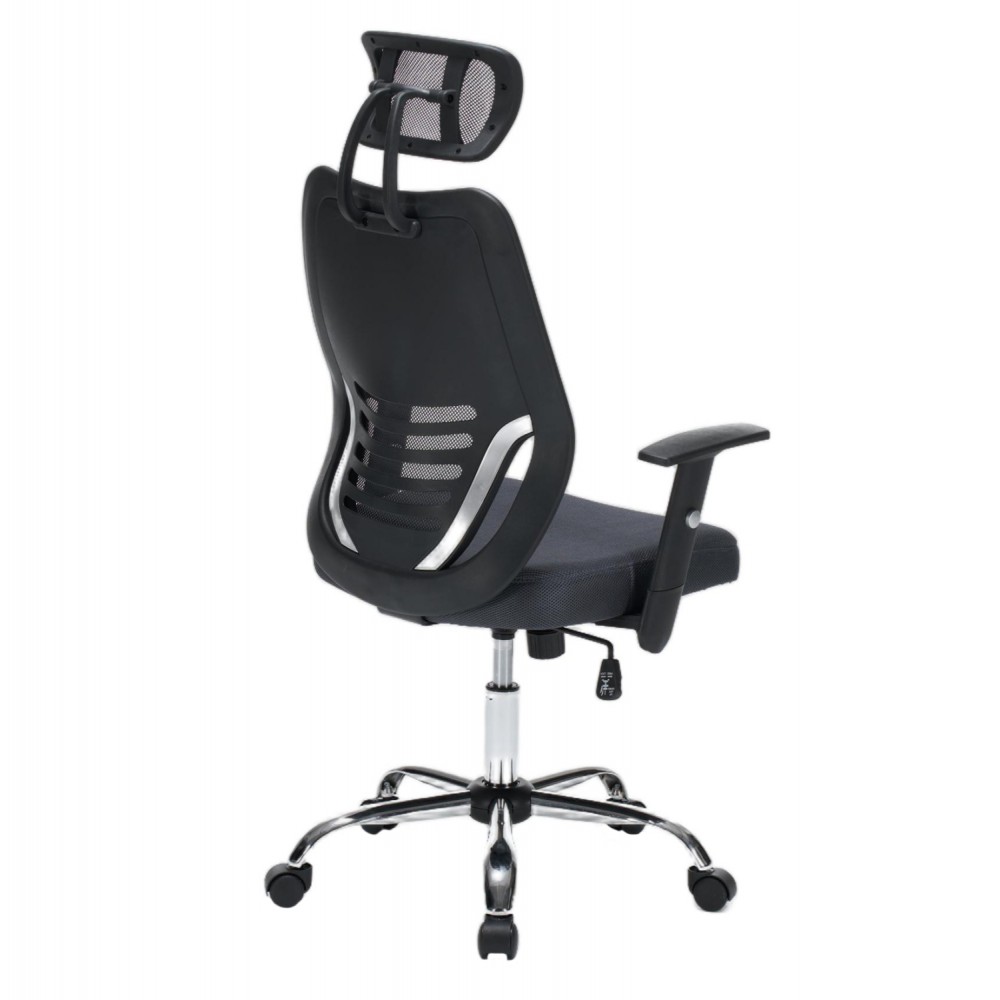 Kαρέκλα γραφείου "BRIEF" απο mesh ύφασμα σε χρώμα γκρι 63x64x122