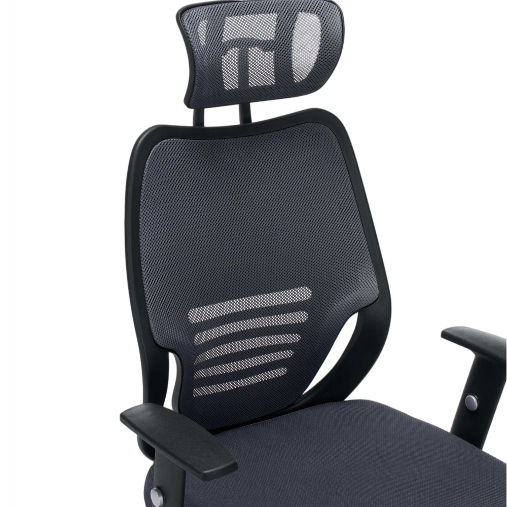 Kαρέκλα γραφείου "BRIEF" απο mesh ύφασμα σε χρώμα γκρι 63x64x122