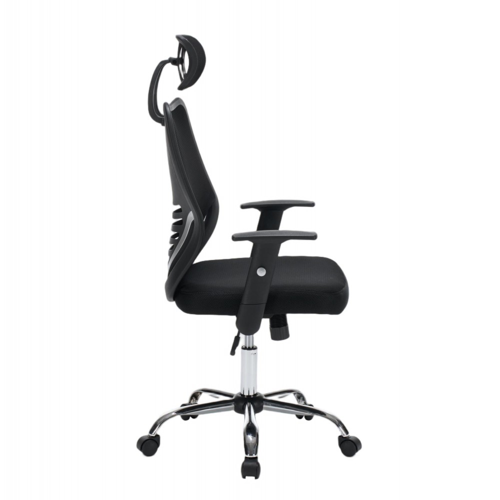 Kαρέκλα γραφείου "BRIEF" απο mesh ύφασμα σε χρώμα μαύρο 63x64x122