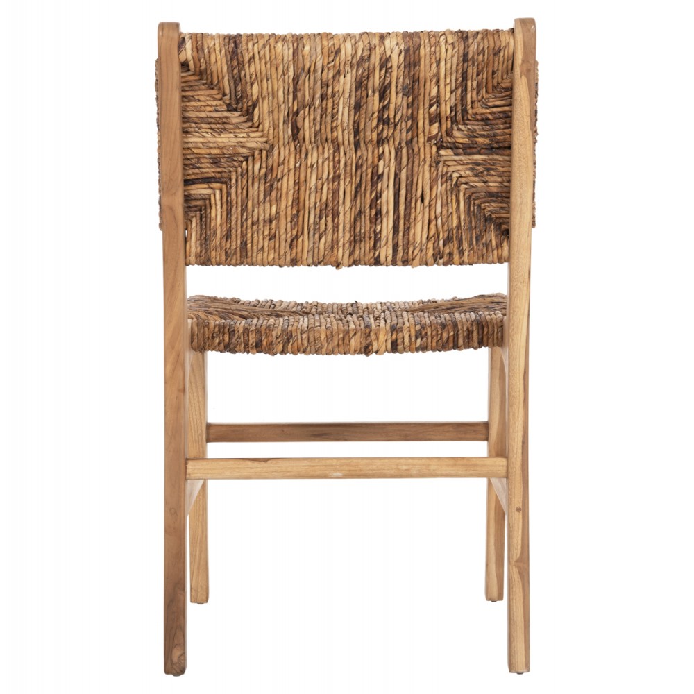 Καρέκλα από μασίφ ξύλο/ψάθα σε φυσικό χρωμα 51x60,5x88