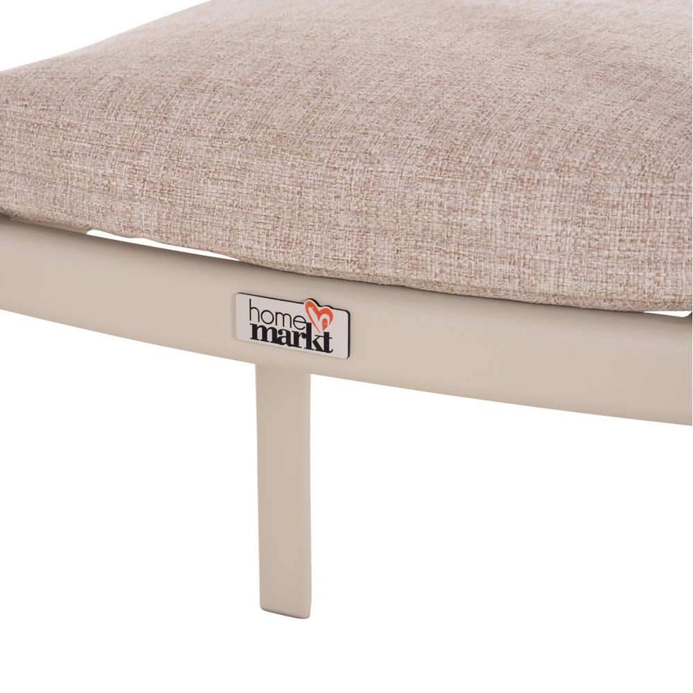 Πολυθρόνα εξωτερικού χώρου "ELARA" απο αλουμίνιο/ξυλο σε χρώμα μπεζ/φυσικό 56x62x78