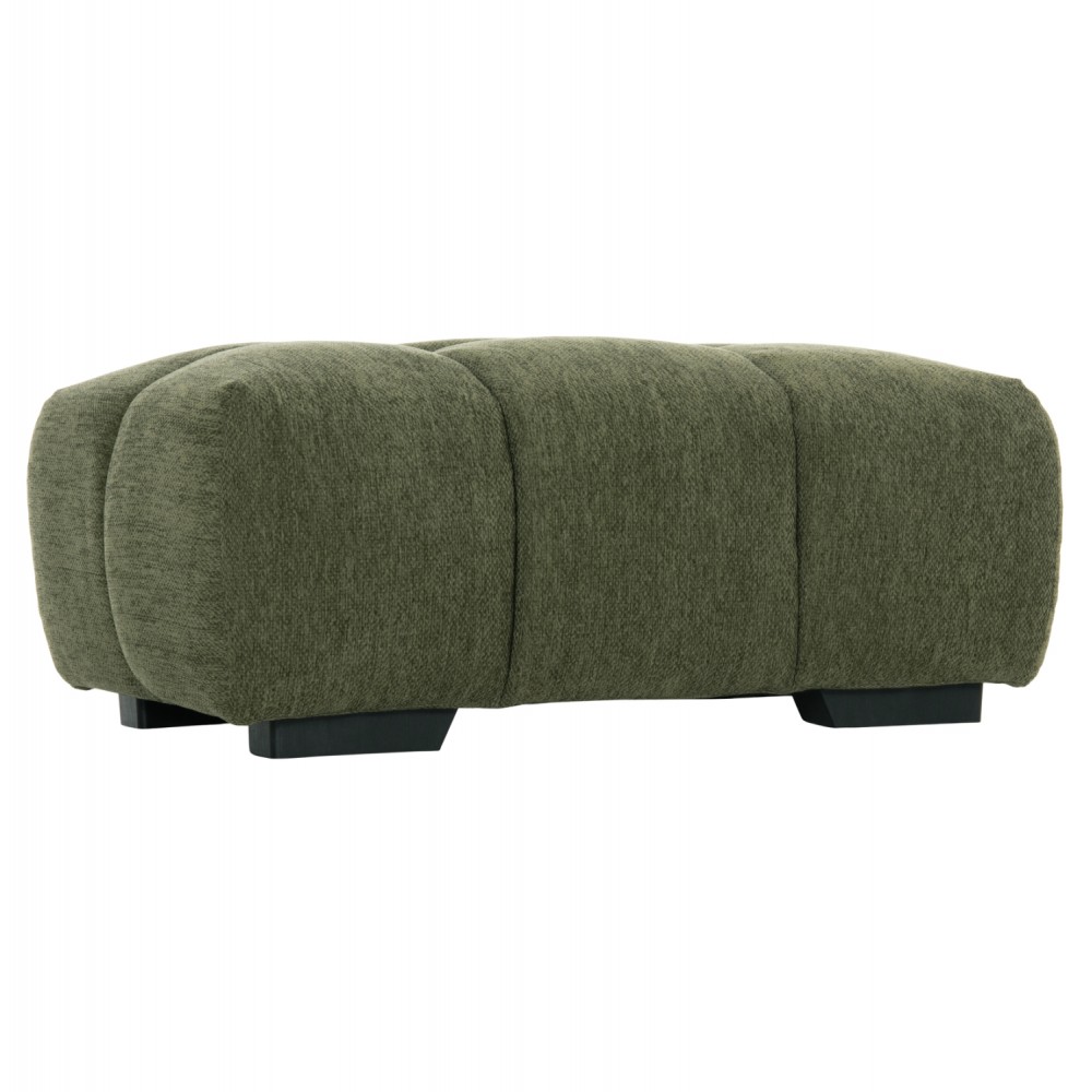 Ταμπουρέ Υποπόδιο "COVEN" απο ύφασμα σε χρώμα πράσινο 100x65x37