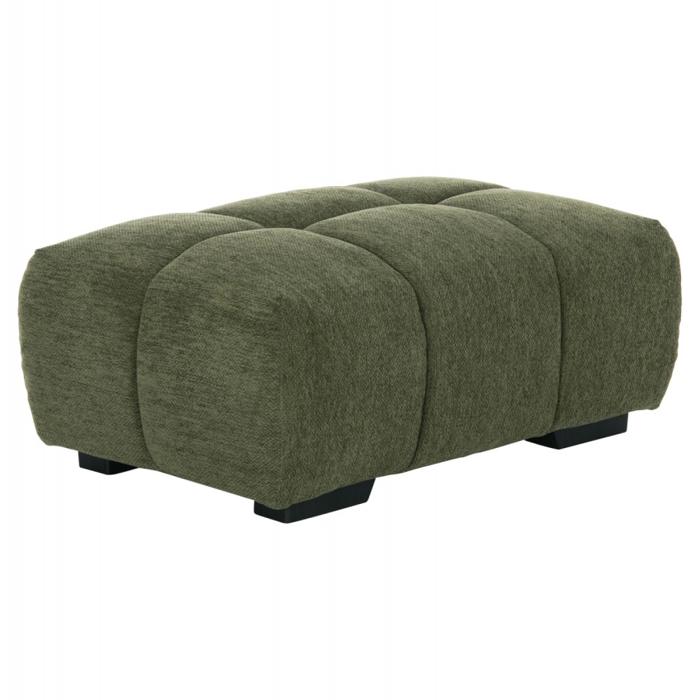 Ταμπουρέ Υποπόδιο "COVEN" απο ύφασμα σε χρώμα πράσινο 100x65x37