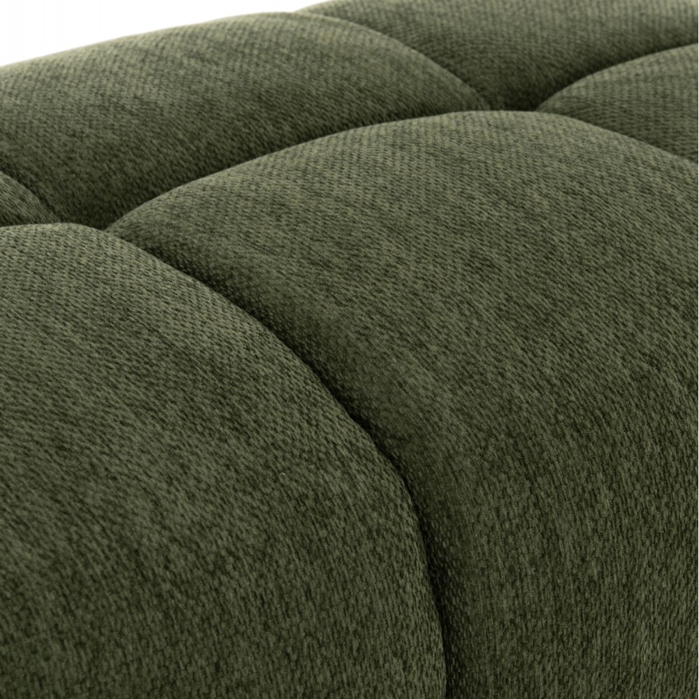 Ταμπουρέ Υποπόδιο "COVEN" απο ύφασμα σε χρώμα πράσινο 100x65x37