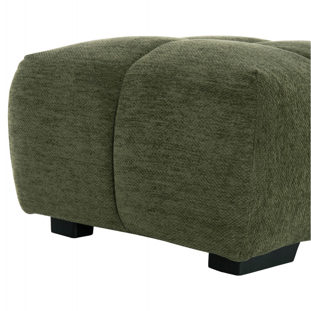 Ταμπουρέ Υποπόδιο "COVEN" απο ύφασμα σε χρώμα πράσινο 100x65x37