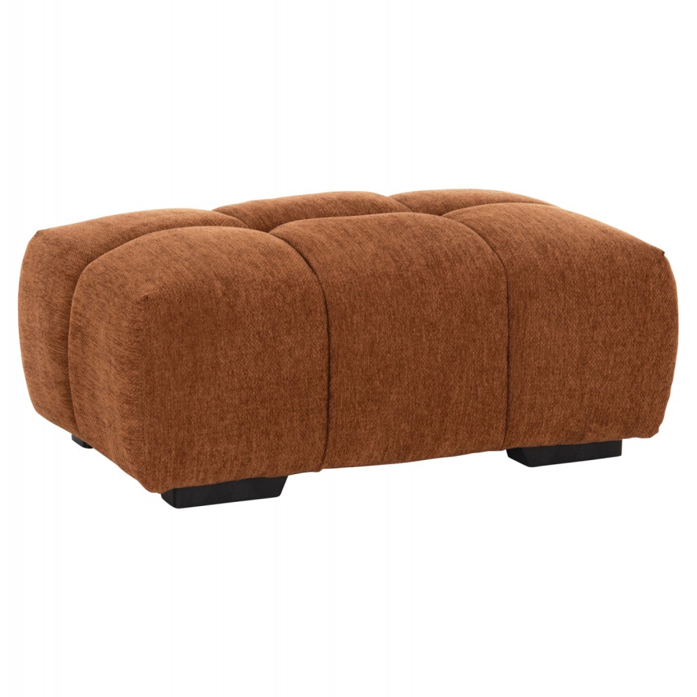 Ταμπουρέ Υποπόδιο "COVEN" απο ύφασμα σε χρώμα κεραμιδί 100x65x37