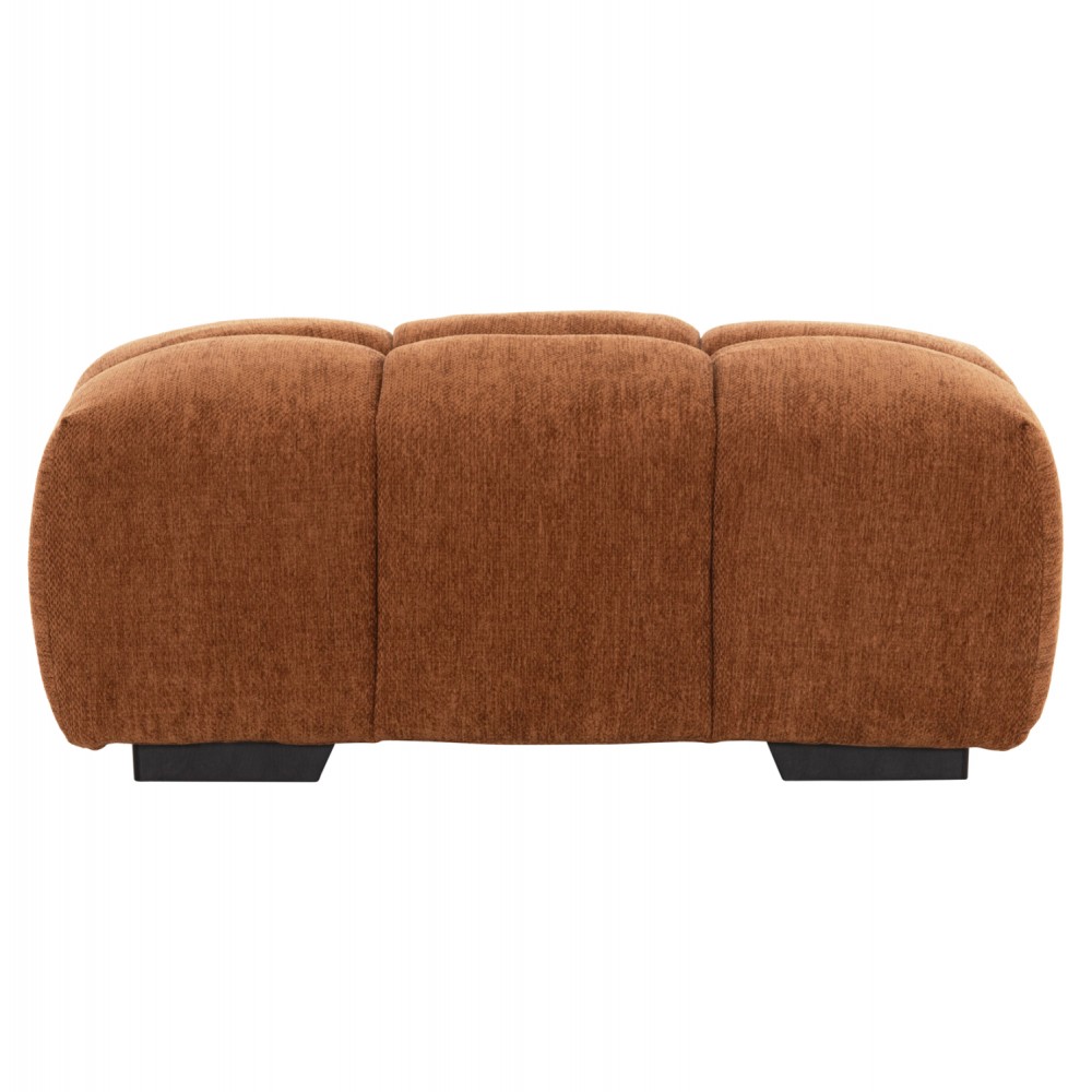 Ταμπουρέ Υποπόδιο "COVEN" απο ύφασμα σε χρώμα κεραμιδί 100x65x37