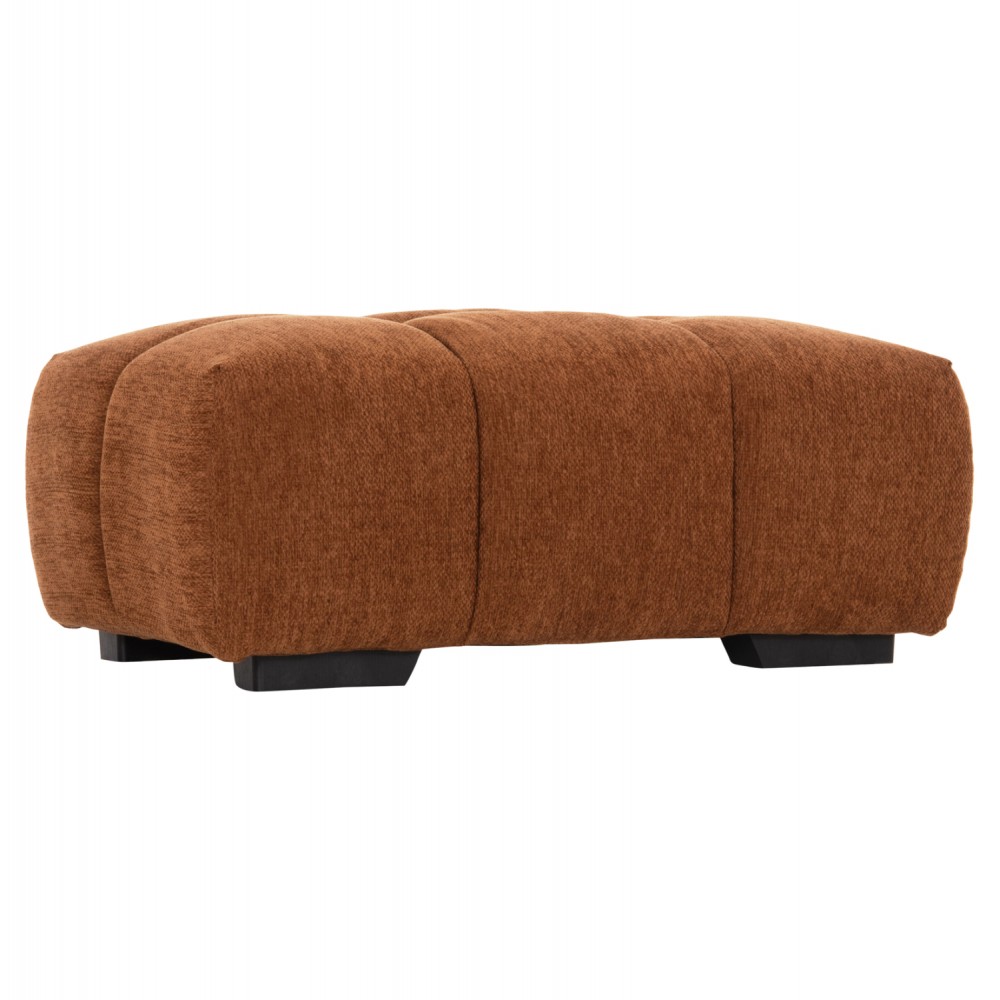 Ταμπουρέ Υποπόδιο "COVEN" απο ύφασμα σε χρώμα κεραμιδί 100x65x37