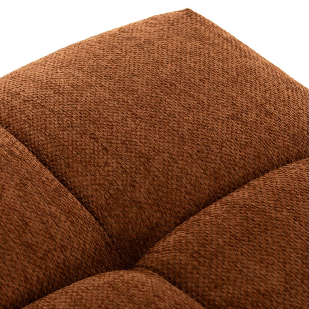 Ταμπουρέ Υποπόδιο "COVEN" απο ύφασμα σε χρώμα κεραμιδί 100x65x37