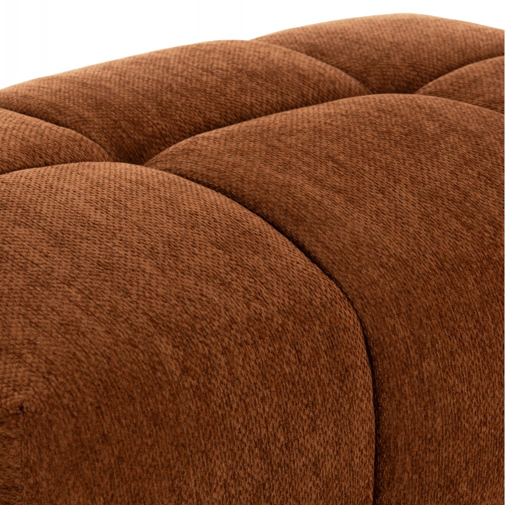 Ταμπουρέ Υποπόδιο "COVEN" απο ύφασμα σε χρώμα κεραμιδί 100x65x37