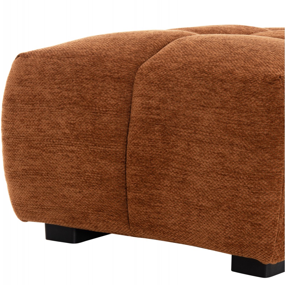 Ταμπουρέ Υποπόδιο "COVEN" απο ύφασμα σε χρώμα κεραμιδί 100x65x37