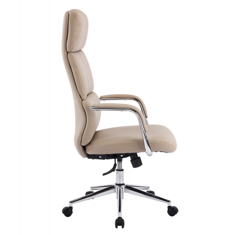 Καρέκλα γραφείου "MEITE" απο μέταλλο/PU σε χρώμα μπεζ 66x71x127