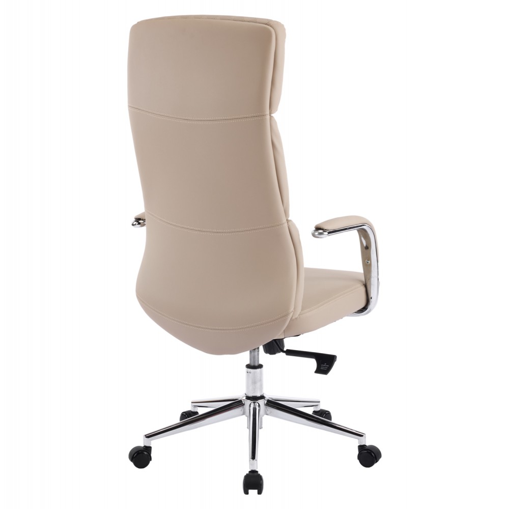 Καρέκλα γραφείου "MEITE" απο μέταλλο/PU σε χρώμα μπεζ 66x71x127