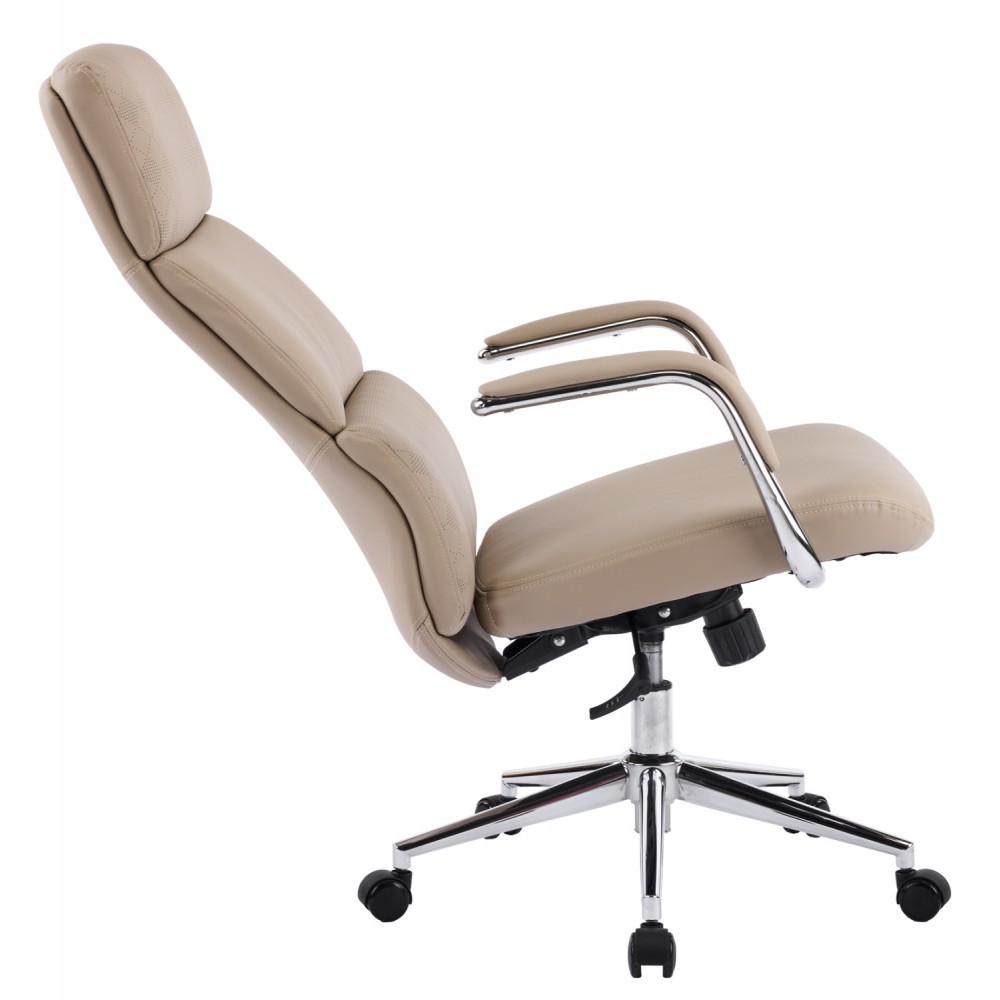 Καρέκλα γραφείου "MEITE" απο μέταλλο/PU σε χρώμα μπεζ 66x71x127