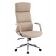 Καρέκλα γραφείου "MEITE" απο μέταλλο/PU σε χρώμα μπεζ 66x71x127