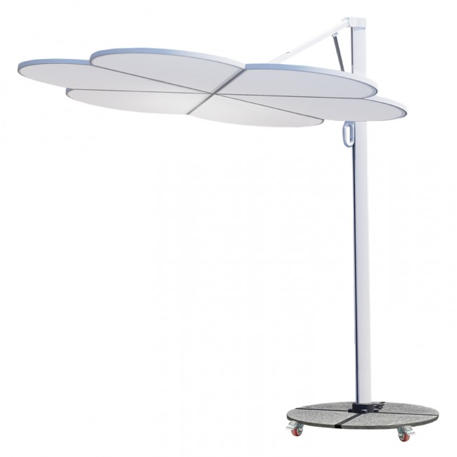 Ομπρέλα Εξωτερικού Χώρου "CANNOPY" απο αλουμίνιο/γρανίτη σε χρώμα λευκό 2,38x2,2μ