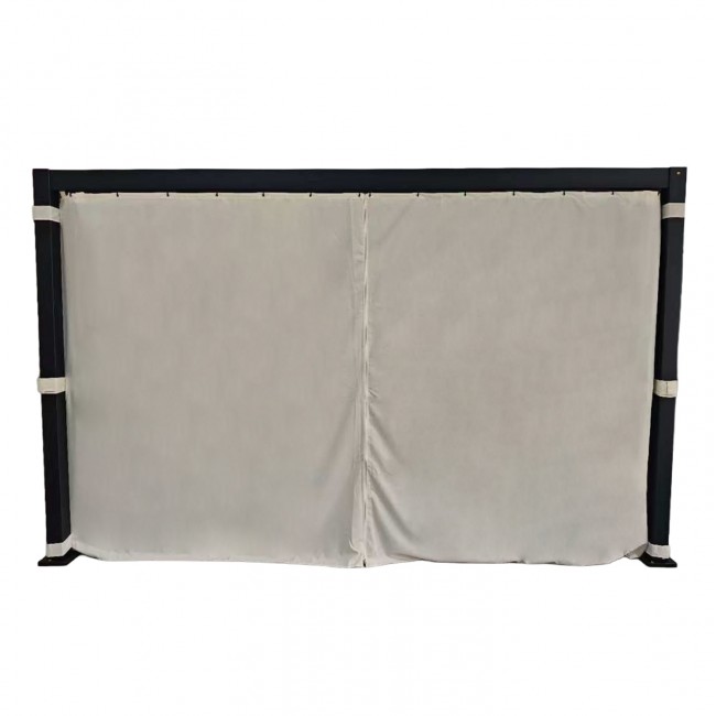 Κουνουπιέρα/Κουρτίνα "QUITO" για πέργκολες σε χρώμα μαύρο/μπεζ 3X4X2,4μ