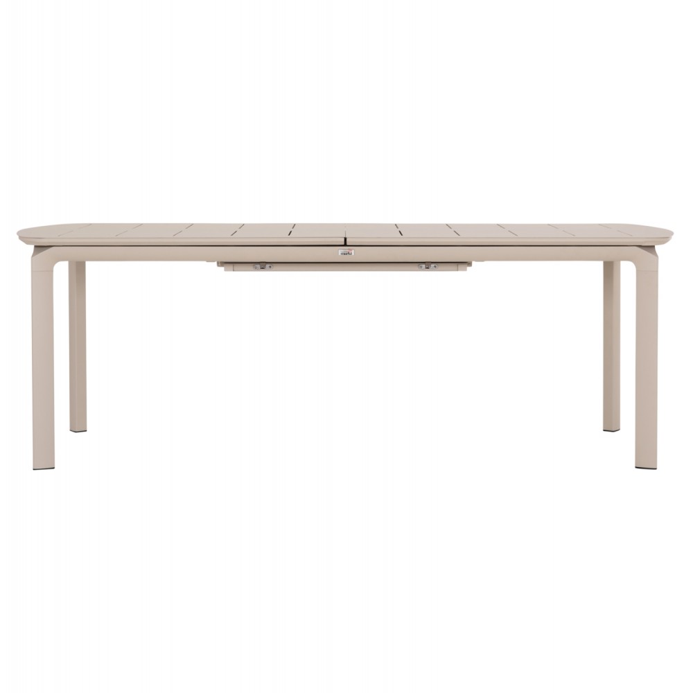 Tραπέζι επεκτεινόμενο "SYMPO" από αλουμίνιο σε χρώμα μπεζ 220/300x100x75