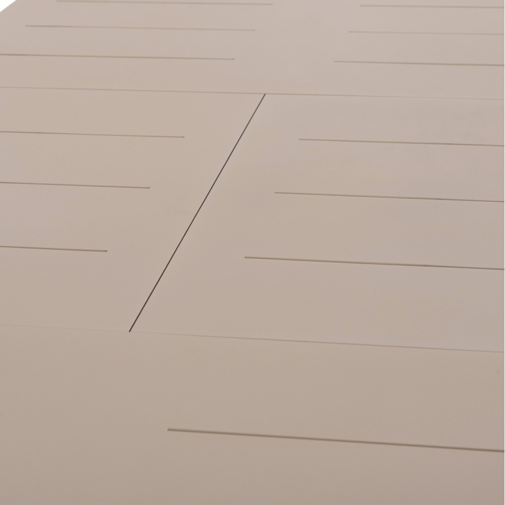 Tραπέζι επεκτεινόμενο "SYMPO" από αλουμίνιο σε χρώμα μπεζ 220/300x100x75