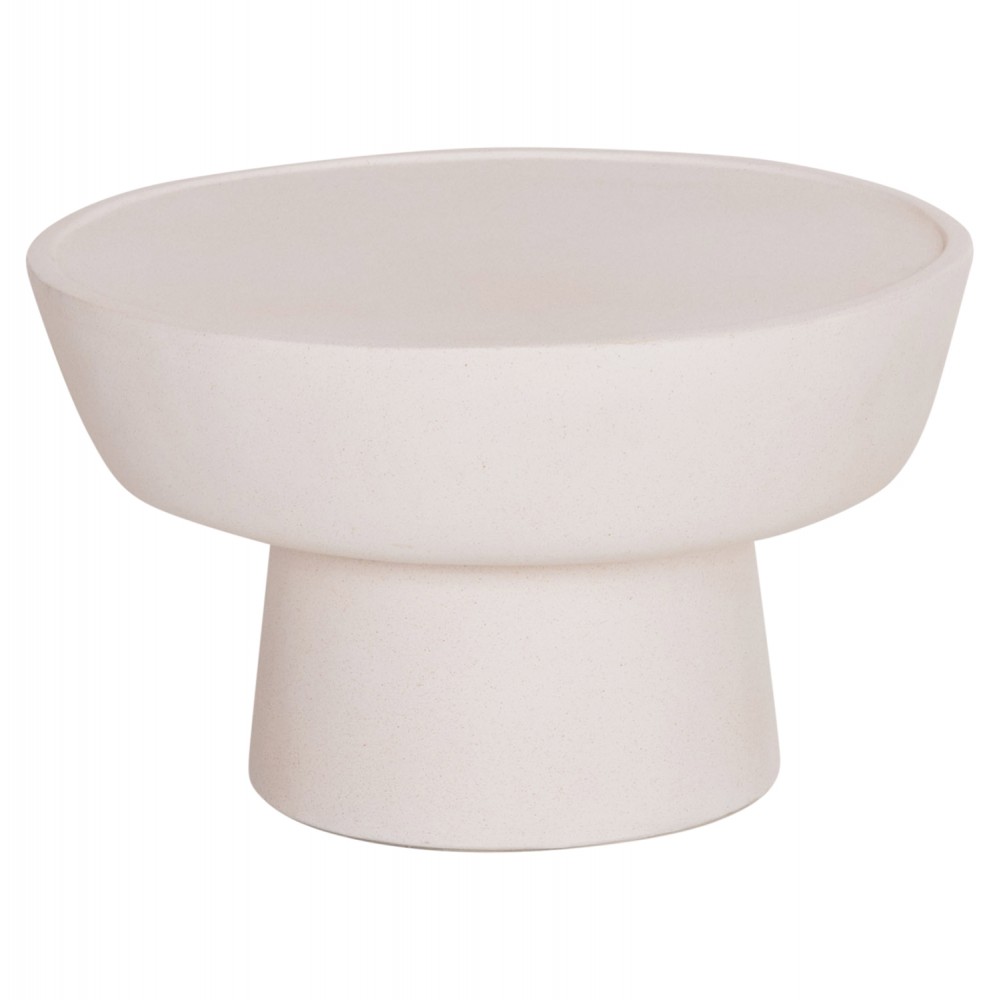 Τραπέζι σαλονιού "PIRSON" απο τσιμέντο σε χρώμα λευκό Φ60x36