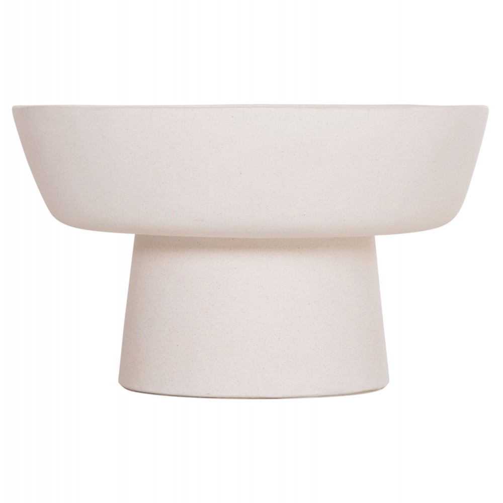 Τραπέζι σαλονιού "PIRSON" απο τσιμέντο σε χρώμα λευκό Φ60x36