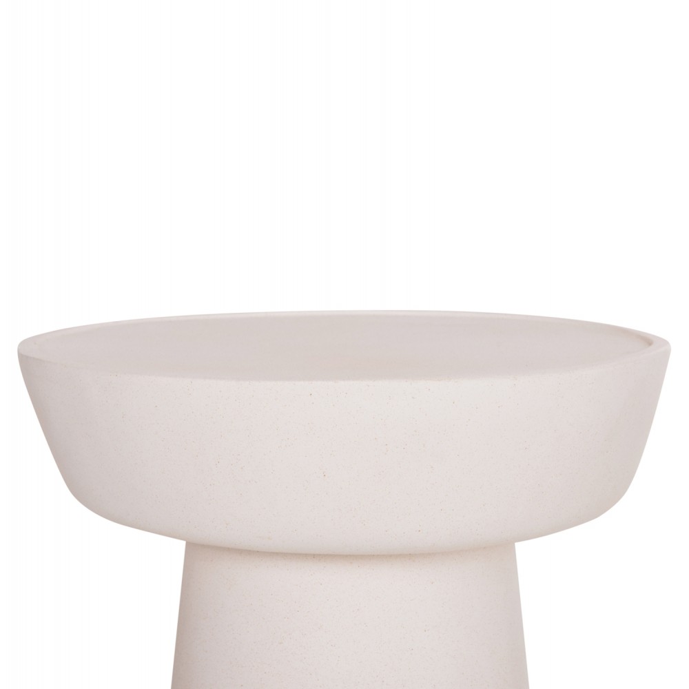 Τραπέζι σαλονιού "PIRSON" απο τσιμέντο σε χρώμα λευκό Φ60x36