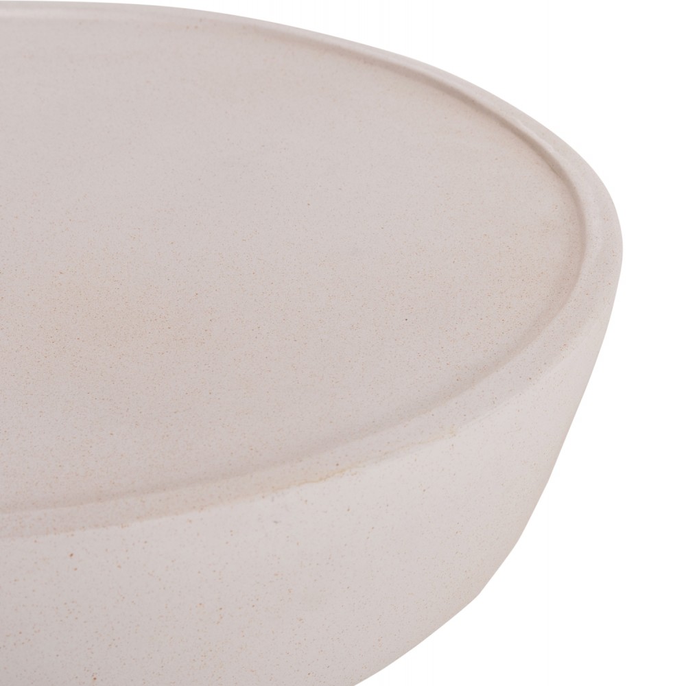 Τραπέζι σαλονιού "PIRSON" απο τσιμέντο σε χρώμα λευκό Φ60x36