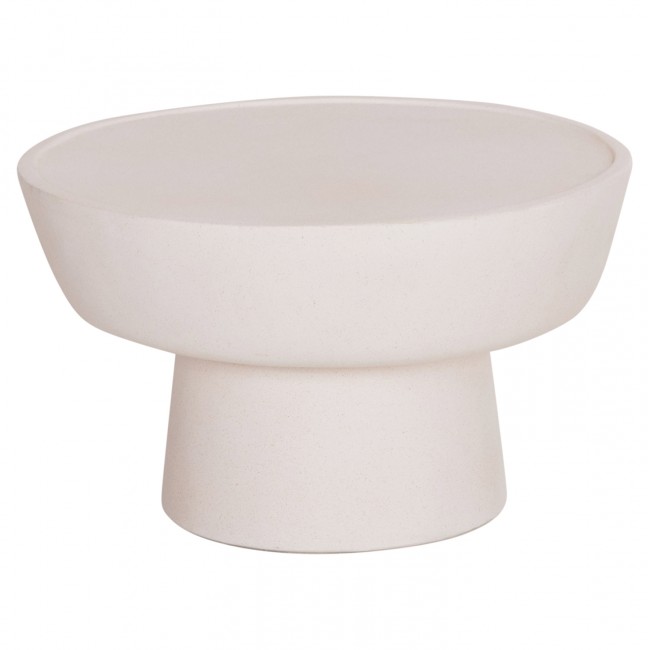 Τραπέζι σαλονιού "PIRSON" απο τσιμέντο σε χρώμα λευκό Φ60x36