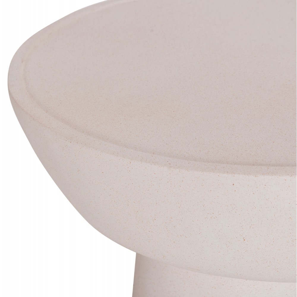 Τραπέζι σαλονιού "PIRSON" απο τσιμέντο σε χρώμα λευκό Φ60x36