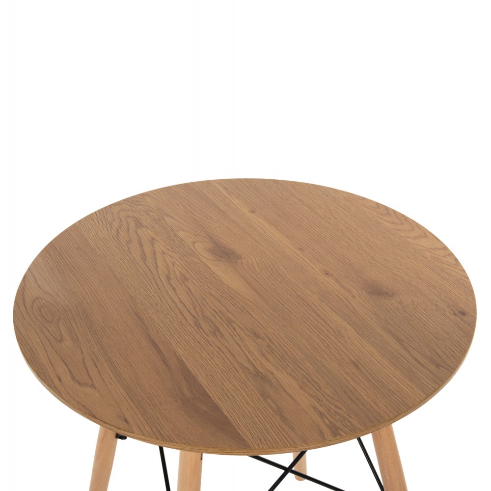 Σετ τραπεζαρίας "TWIST" 3τμχ απο MDF/PP σε χρώμα φυσικό/καπουτσίνο Φ60x72