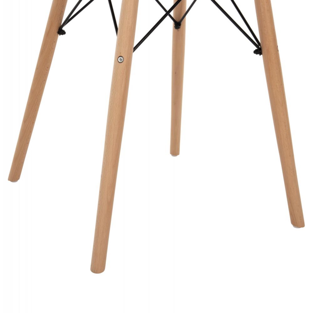 Σετ τραπεζαρίας "TWIST" 3τμχ απο MDF/PP σε χρώμα φυσικό/καπουτσίνο Φ60x72