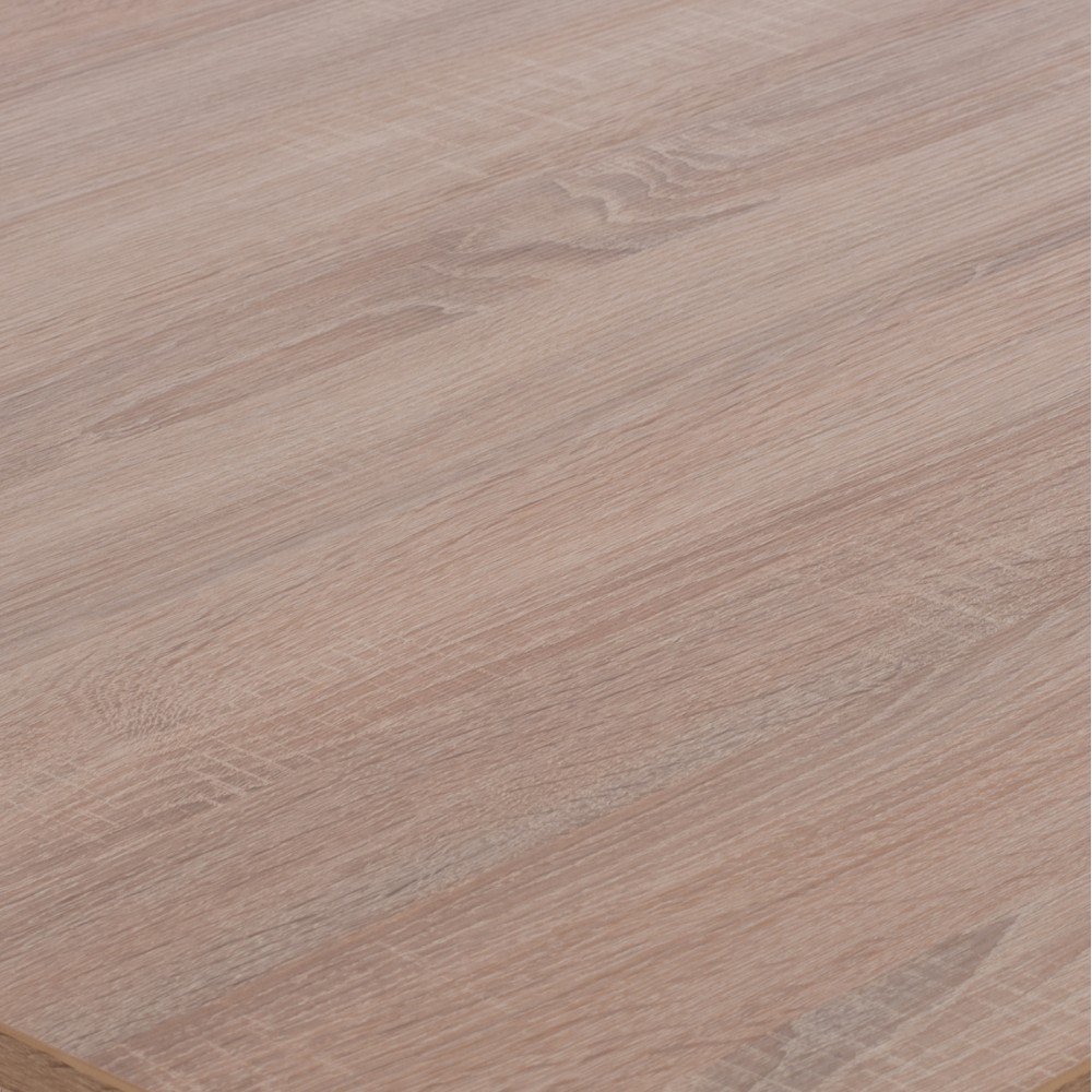 Σετ τραπεζαρίας "KELVIN" 3τμχ απο MDF/PP σε χρώμα σονόμα/μαύρο 80x80x77