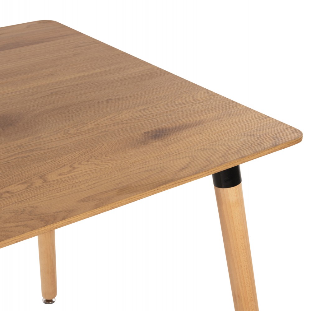 Σετ τραπεζαρίας "TWIST" 3τμχ απο MDF/PP σε χρώμα φυσικό/καπουτσίνο 80x80x74