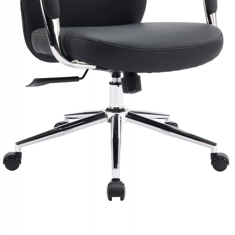 Kαρέκλα γραφείου "TEETER" απο PU/μέταλλο σε χρώμα μαύρο 67x66x121