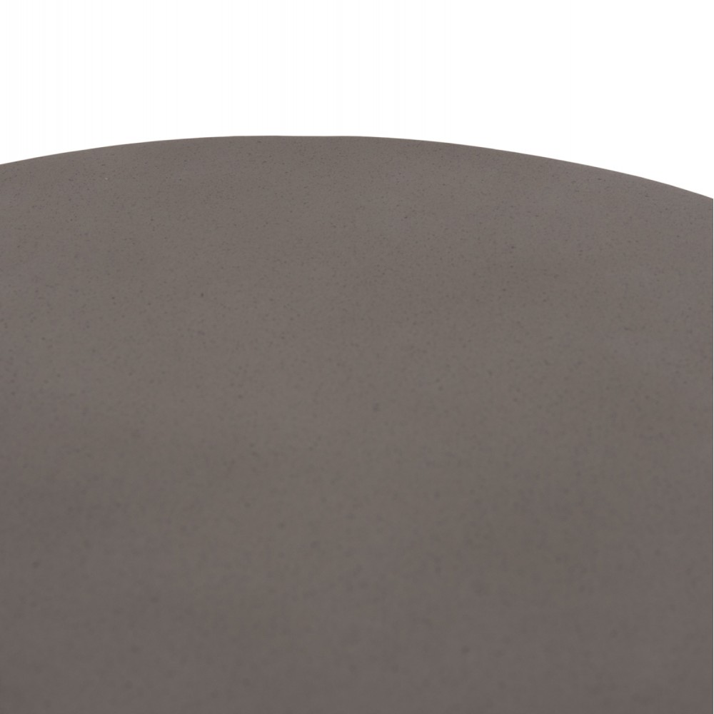 Τραπέζι βοηθητικό "PERRAL" από τσιμέντο/rattan σε χρώμα γκρι/φυσικό Φ42x36