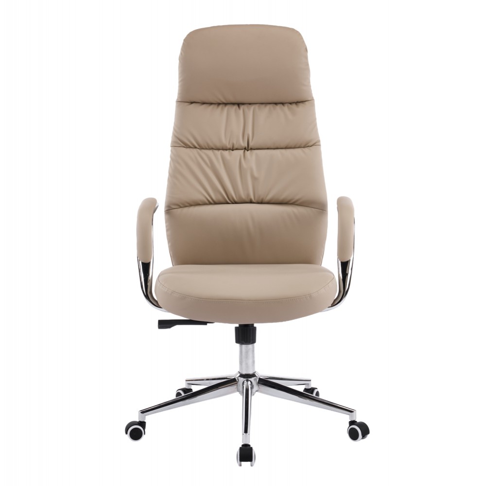 Kαρέκλα γραφείου "TEETER" απο PU/μέταλλο σε χρώμα μπεζ 67x66x121