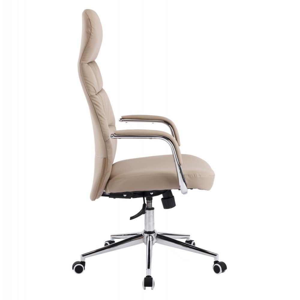 Kαρέκλα γραφείου "TEETER" απο PU/μέταλλο σε χρώμα μπεζ 67x66x121