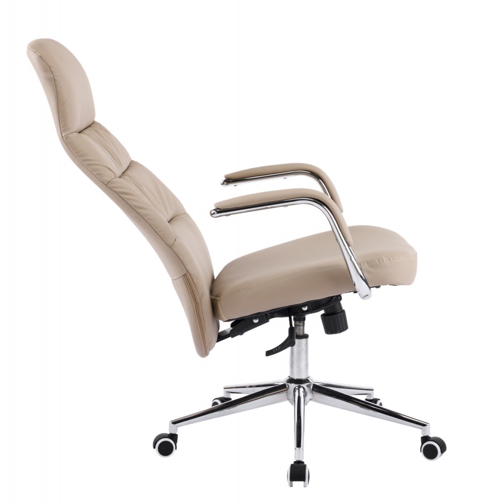 Kαρέκλα γραφείου "TEETER" απο PU/μέταλλο σε χρώμα μπεζ 67x66x121