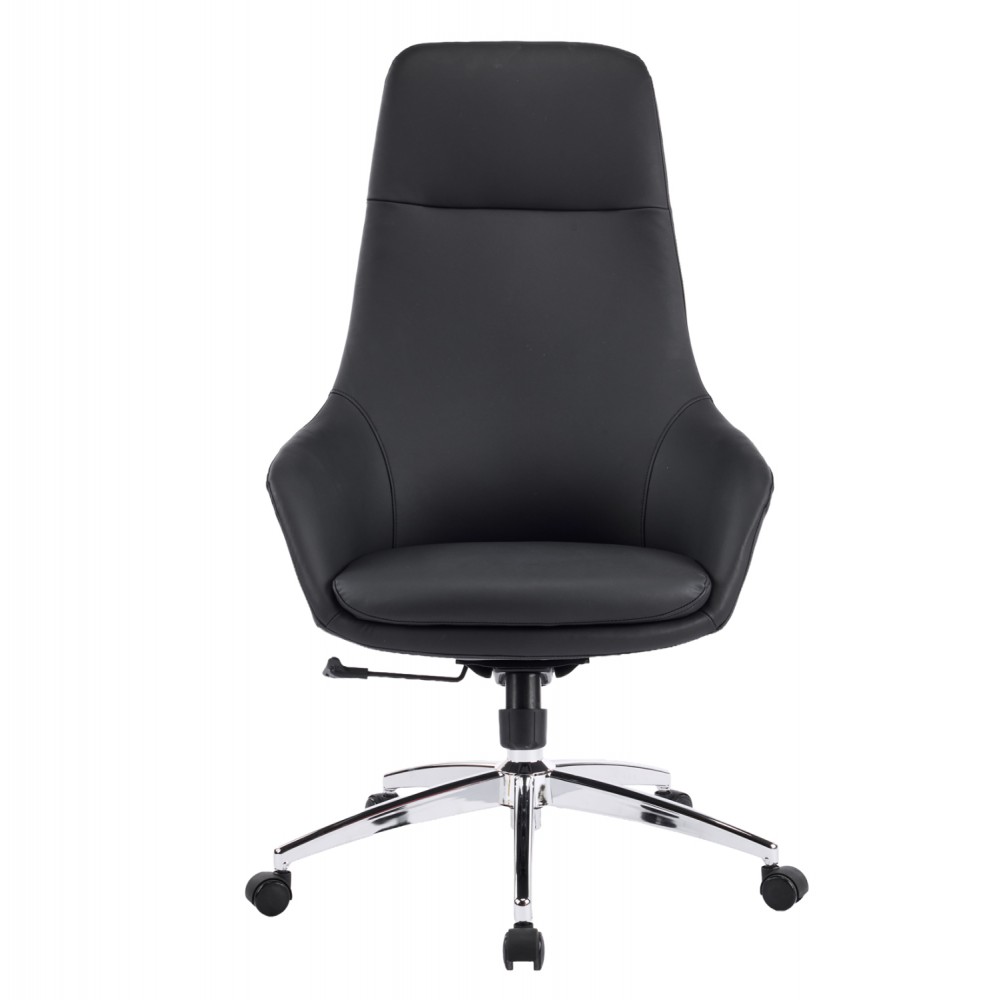 Καρέκλα γραφείου "BEKKER" απο PU/μέταλλο σε χρώμα μαύρο 67x67x126