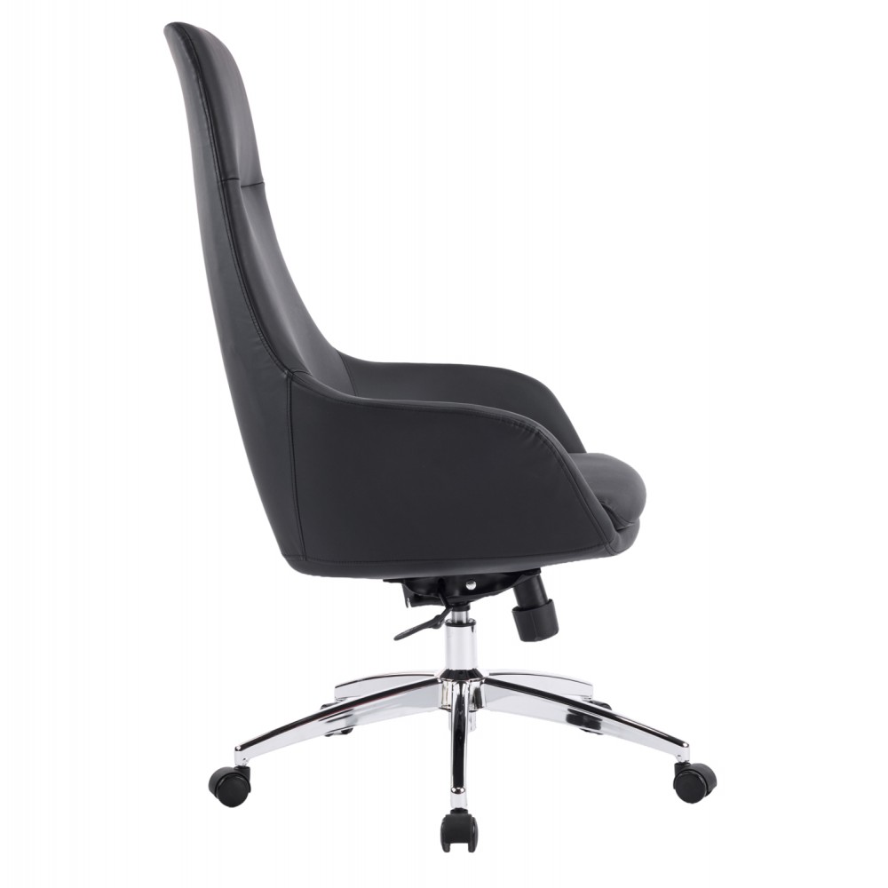 Καρέκλα γραφείου "BEKKER" απο PU/μέταλλο σε χρώμα μαύρο 67x67x126