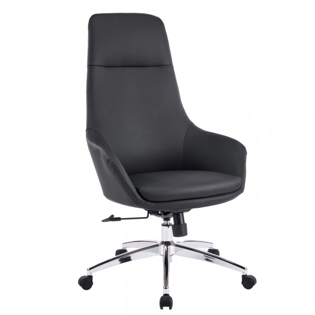 Καρέκλα γραφείου "BEKKER" απο PU/μέταλλο σε χρώμα μαύρο 67x67x126