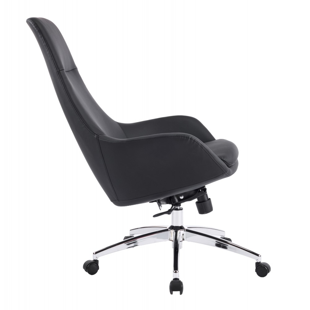 Καρέκλα γραφείου "BEKKER" απο PU/μέταλλο σε χρώμα μαύρο 67x67x126