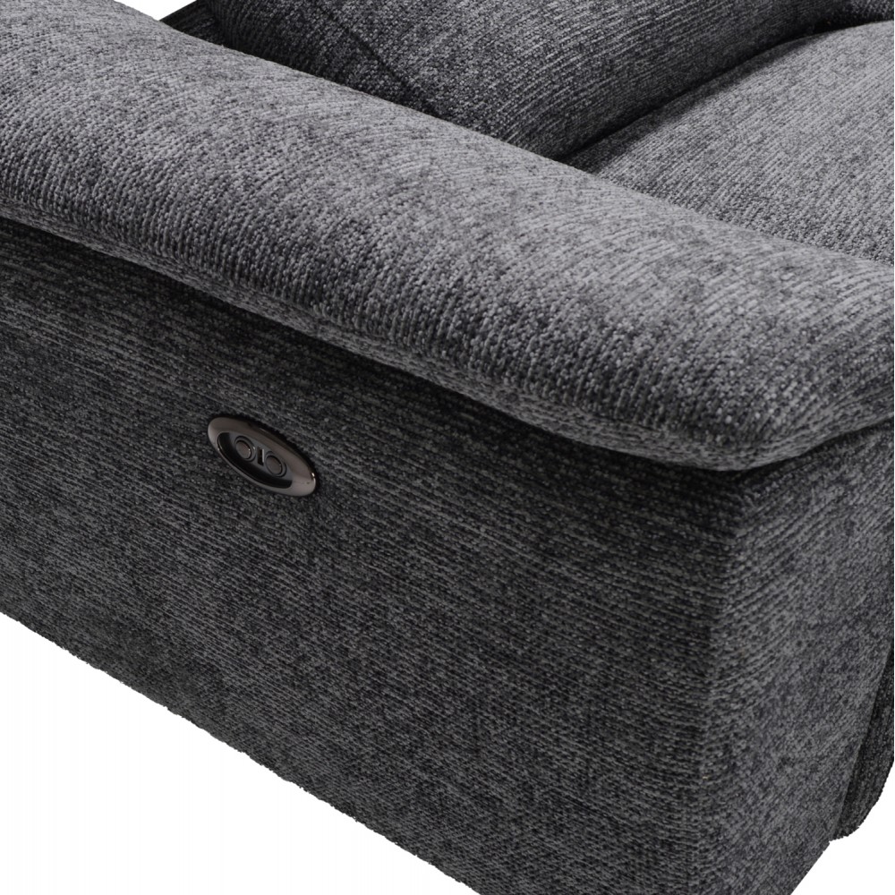 Καναπές με δεξιά γωνία "RESTRO" απο ύφασμα σε χρώμα γκρι 284x224x76