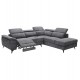 Καναπές με δεξιά γωνία "RESTRO" απο ύφασμα σε χρώμα γκρι 284x224x76